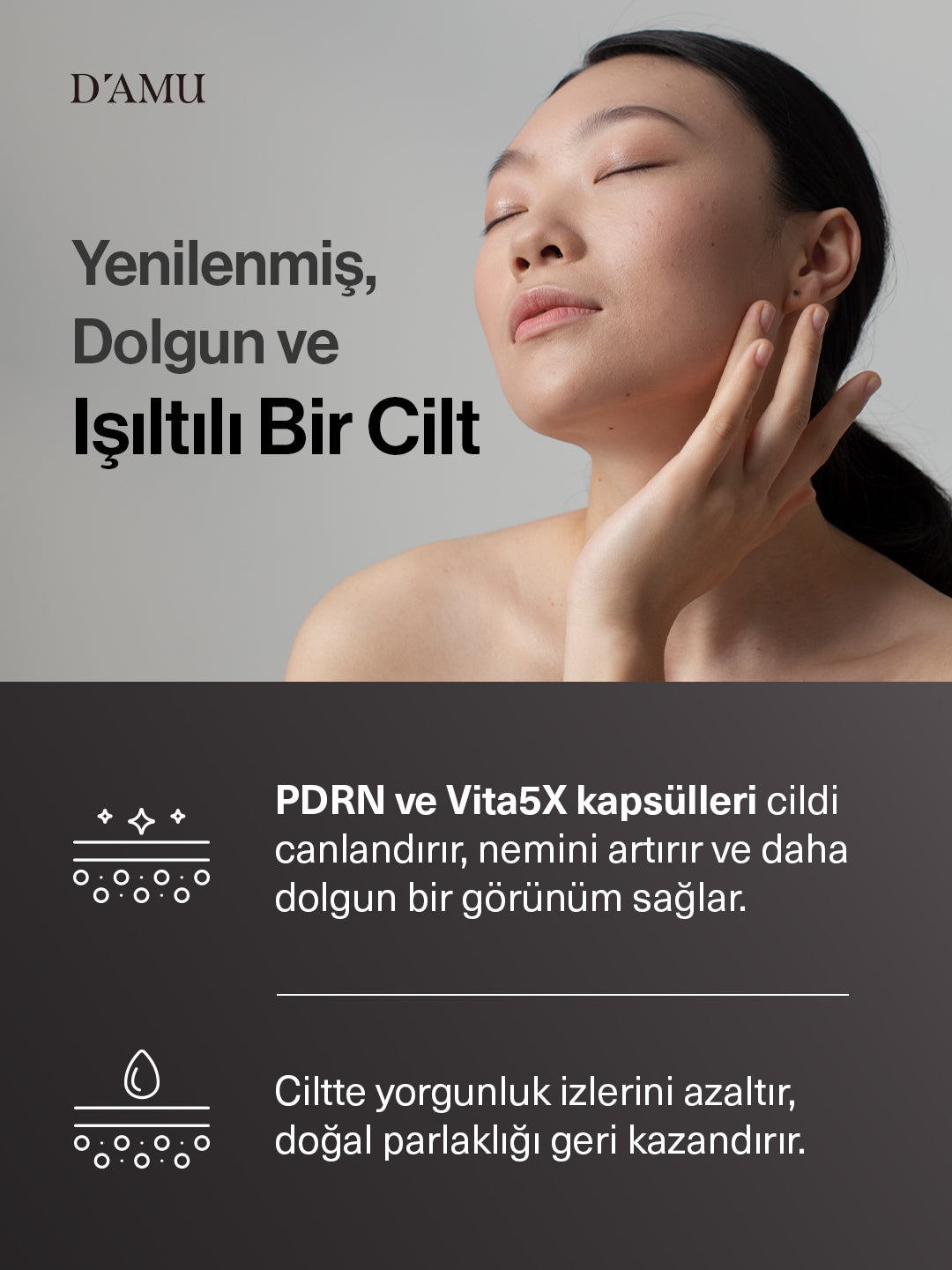 D’amu Vita5X PDRN Capsule Serum – Onarıcı, Sıkılaştırıcı ve Işıltı Veren Yüz Serumu