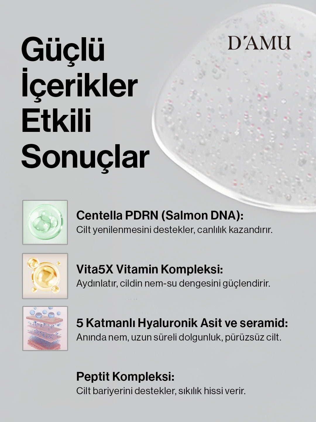 D’amu Vita5X PDRN Capsule Serum – Onarıcı, Sıkılaştırıcı ve Işıltı Veren Yüz Serumu