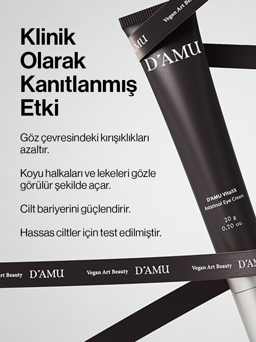 D’amu Vita5X Astatinol Eye Cream – Göz Çevresi Aydınlatıcı, Nemlendirici ve Sıkılaştırıcı Bakım Kremi