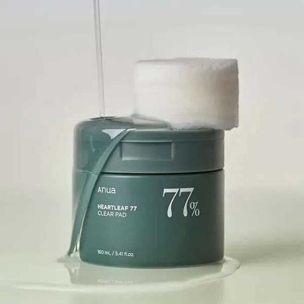 Anua – Heartleaf 77% Clear Pad | Yatıştırıcı & Gözenek Arındırıcı Tonik Ped 160 Ml